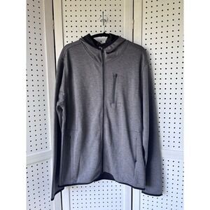 NWT Leg3nd Men's XL Gray Zip Up Active Hoodie Lightweight Zip Pockets Athleisure